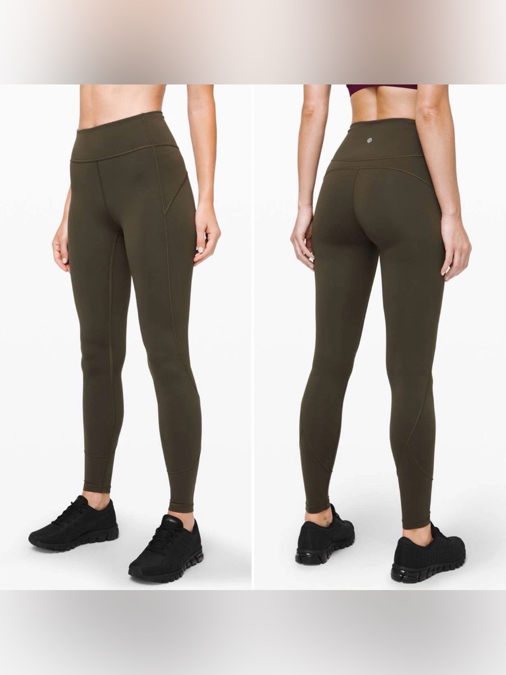 Never Worn Lululemon In Movement Tight 28" Olive Green Yoga Size 2 Leggings